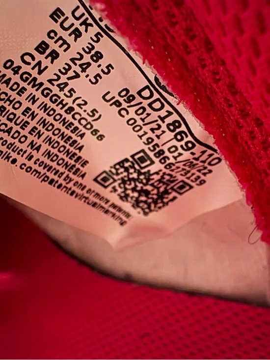 Nike Women’s High-Top Sneakers in Hot Pink and White DD1869-110 size7.5 - Picture 5 of 5